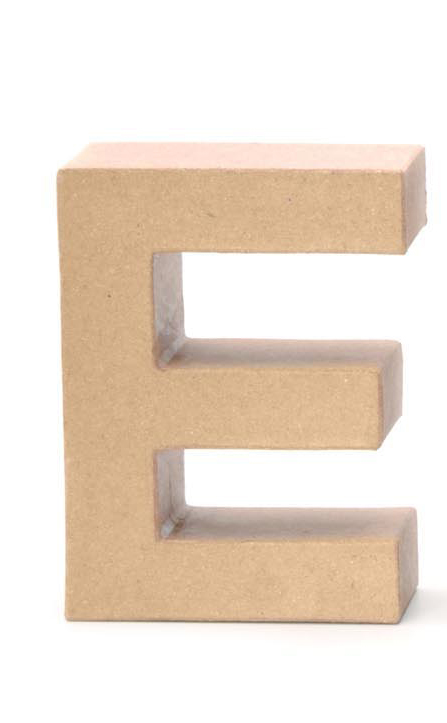 Lettres en carton E 17,5x5,5cm